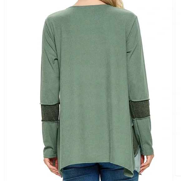 Yak & Yeti Green Tunic Top Boho Patchwork Casual Lace. NWT. Various Sizes 23876 - Picture 3 of 3